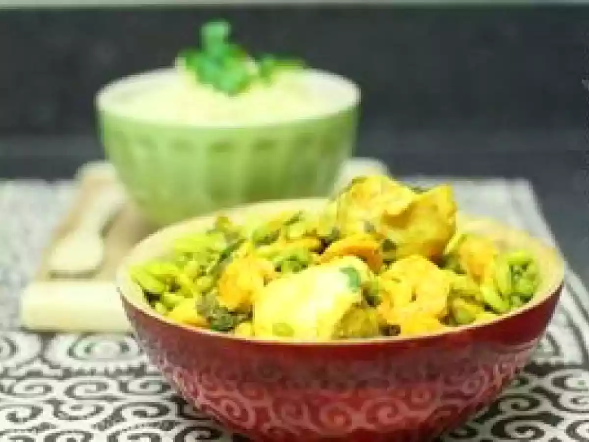 Tajine de lotte et crevettes aux légumes de printemps