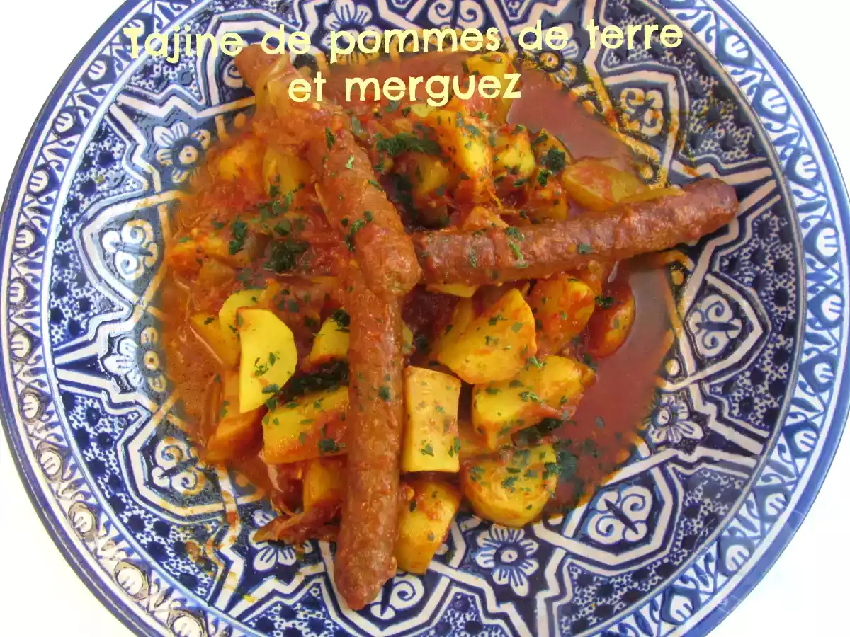Tajine de pommes de terre aux merguez