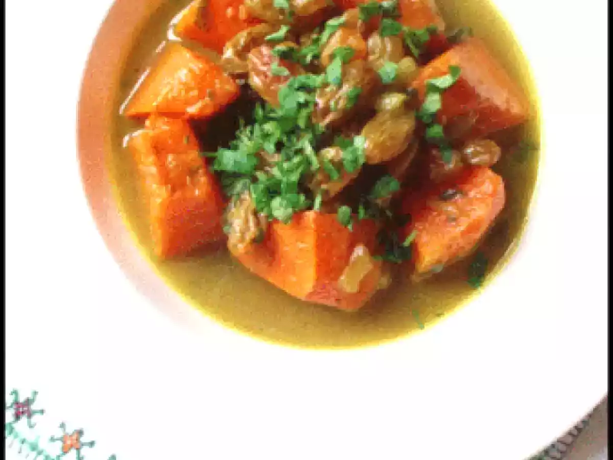Tajine de potimarron et de raisins secs