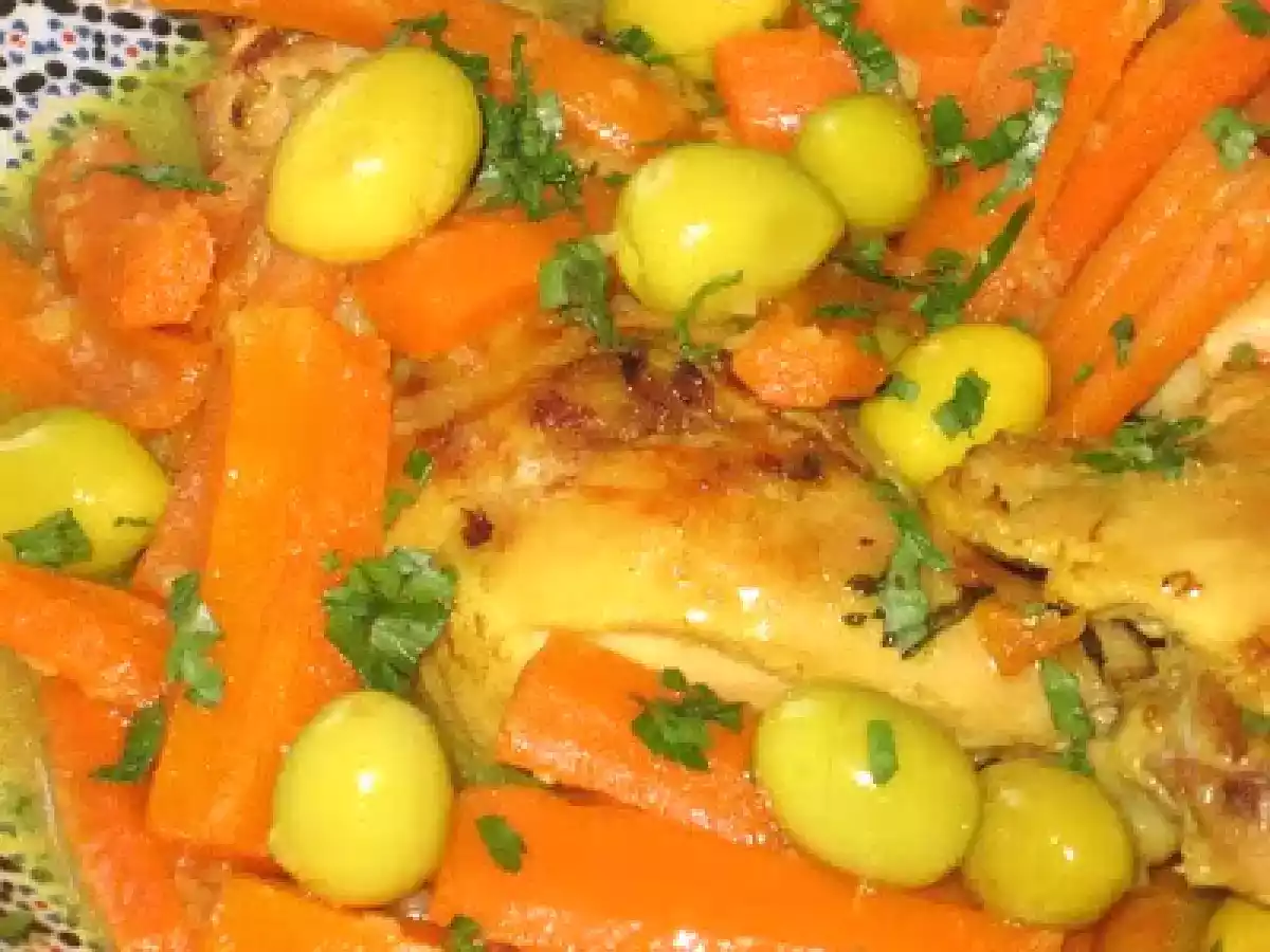 Tajine de poulet aux carottes