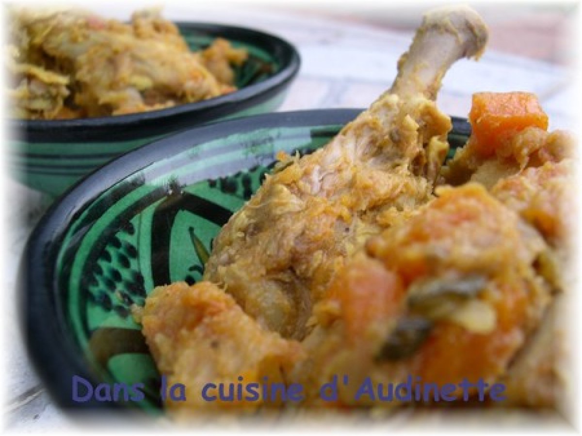 Recette de tajine de poulet aux légumes