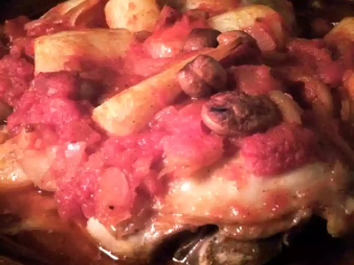 Tajine de poulet aux noix de cajou et navets