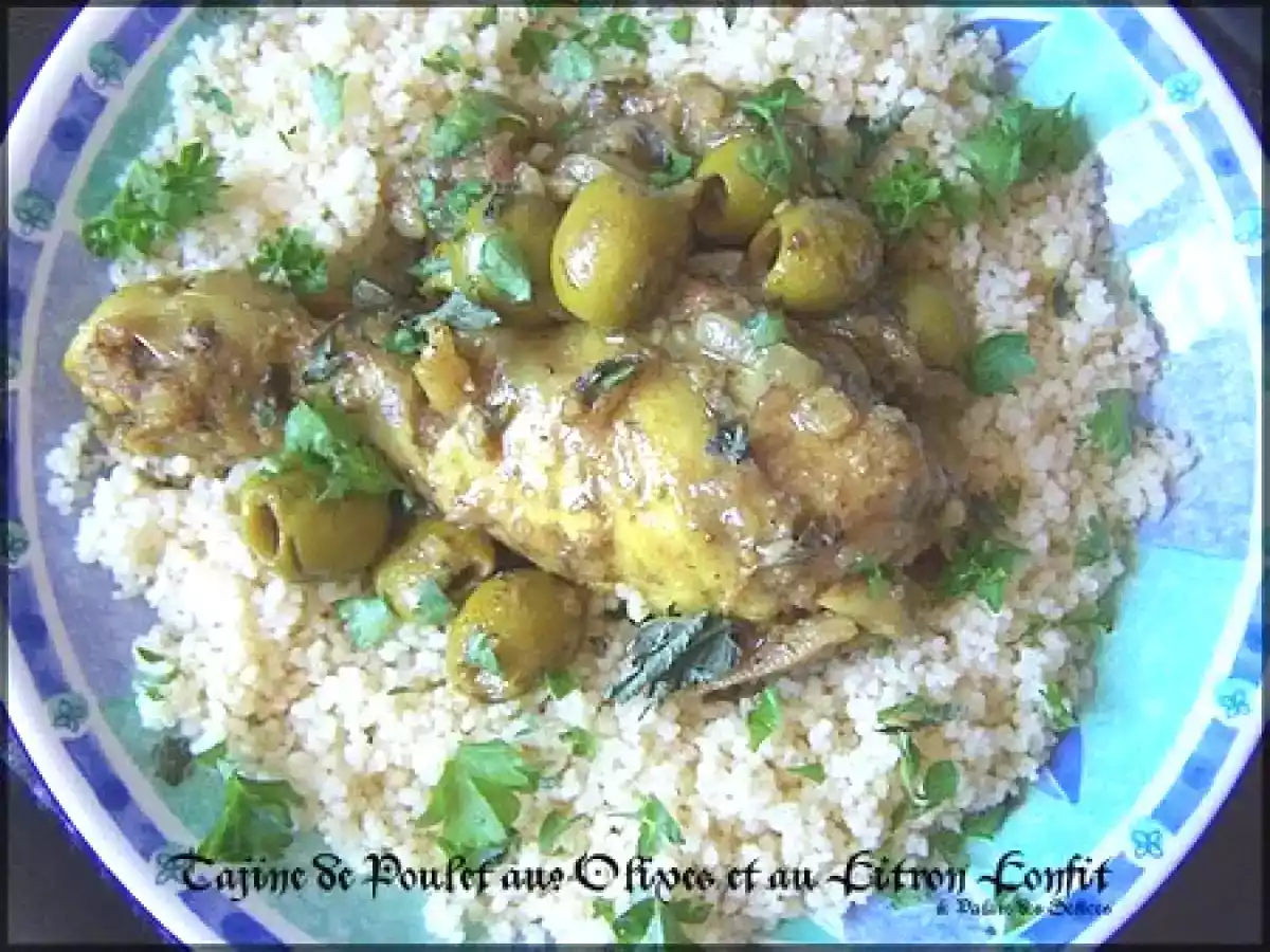Tajine de poulet aux olives et citron confits ... - photo 2
