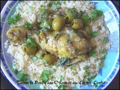 Tajine de poulet aux olives et citron confits ..., photo 2