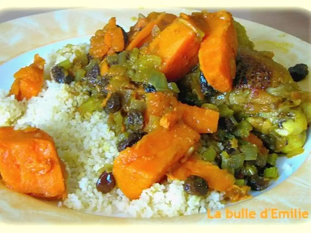 Tajine de poulet aux patates douces très très miam !