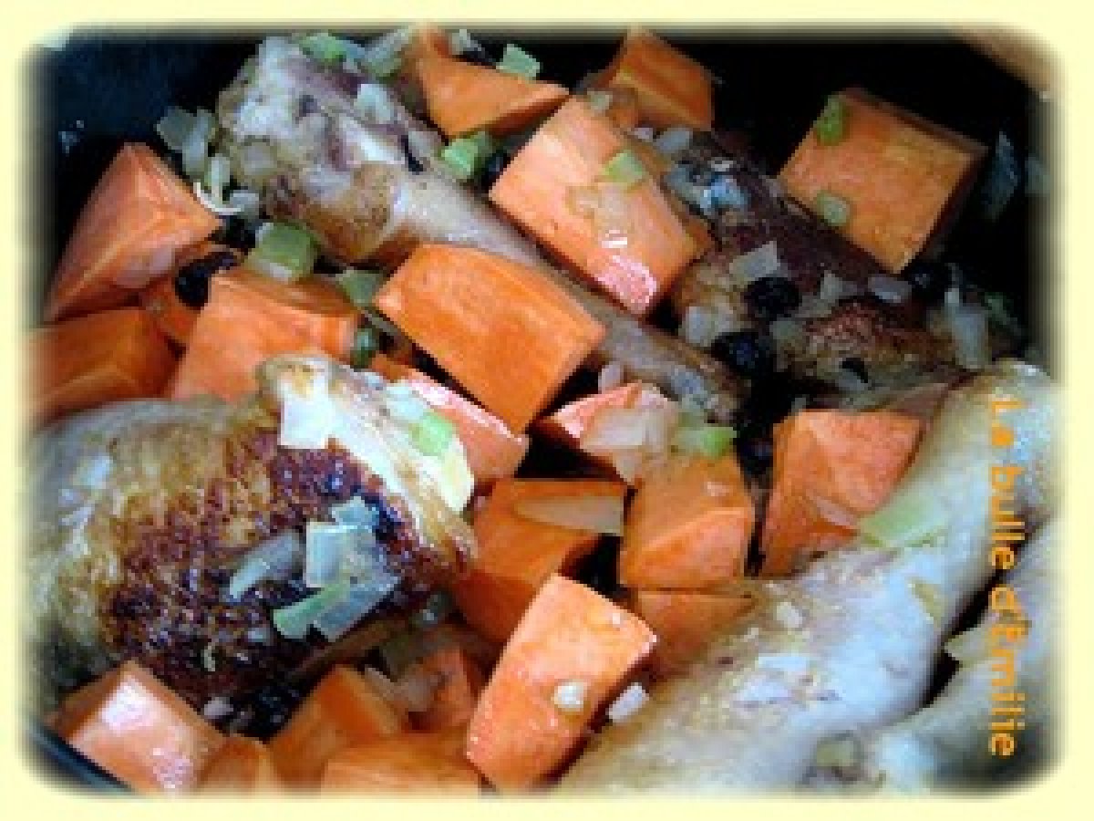 Tajine de poulet aux patates douces très très miam ! Recette Ptitchef