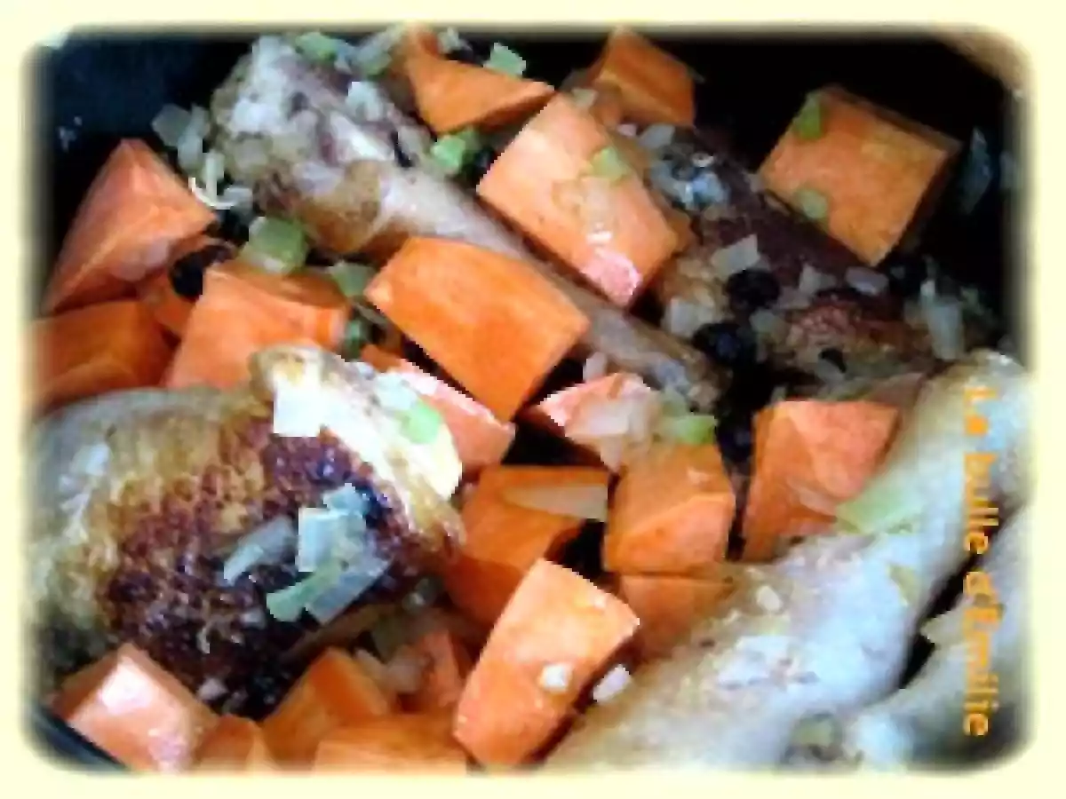 Tajine de poulet aux patates douces très très miam ! - photo 3