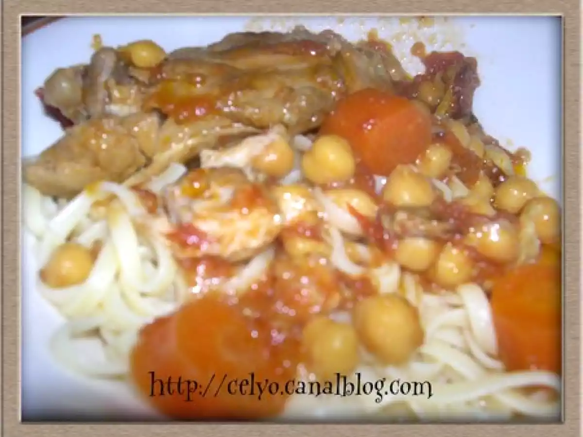 Tajine de poulet aux pois chiches