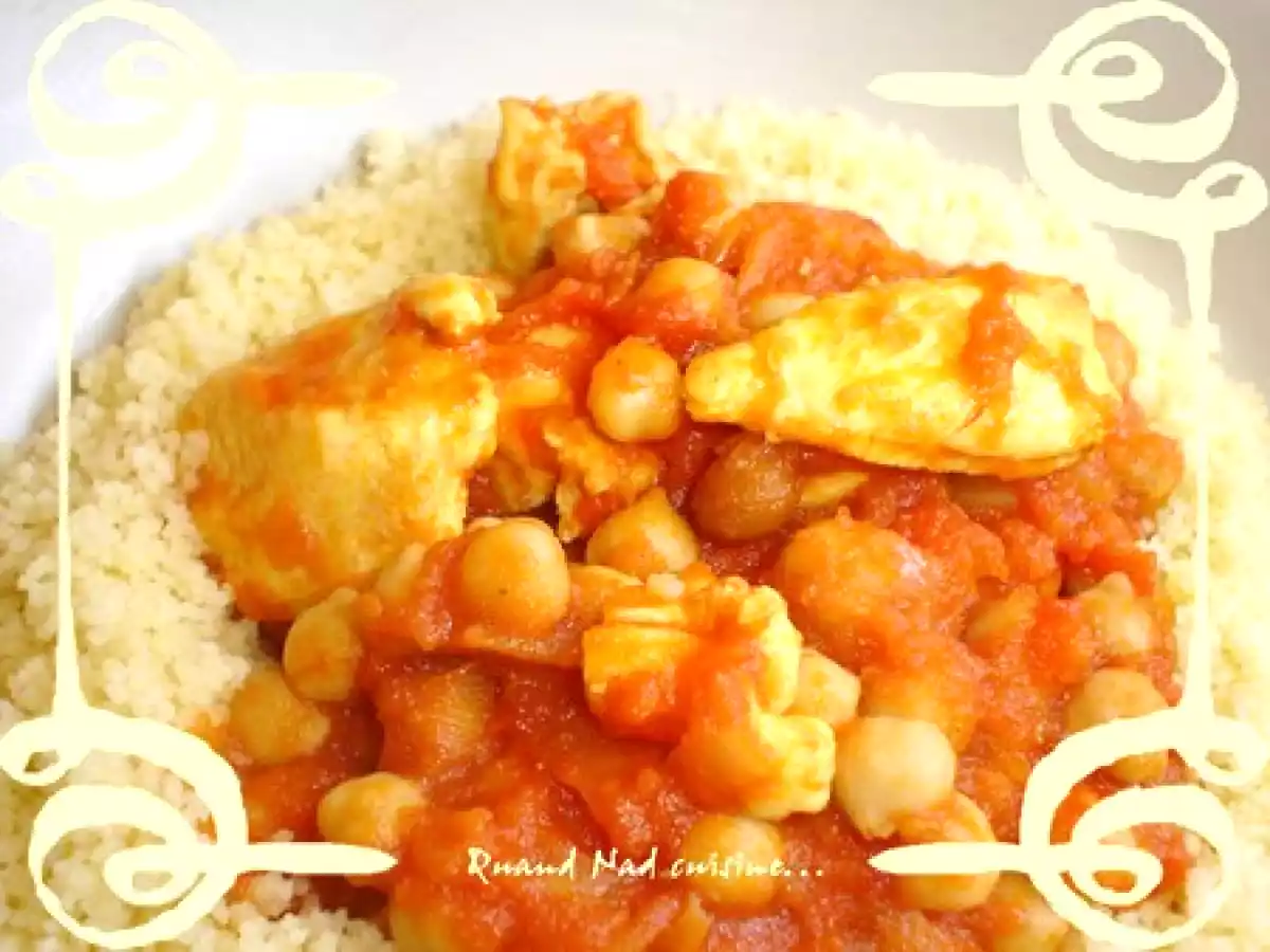 Tajine de poulet aux pois chiches