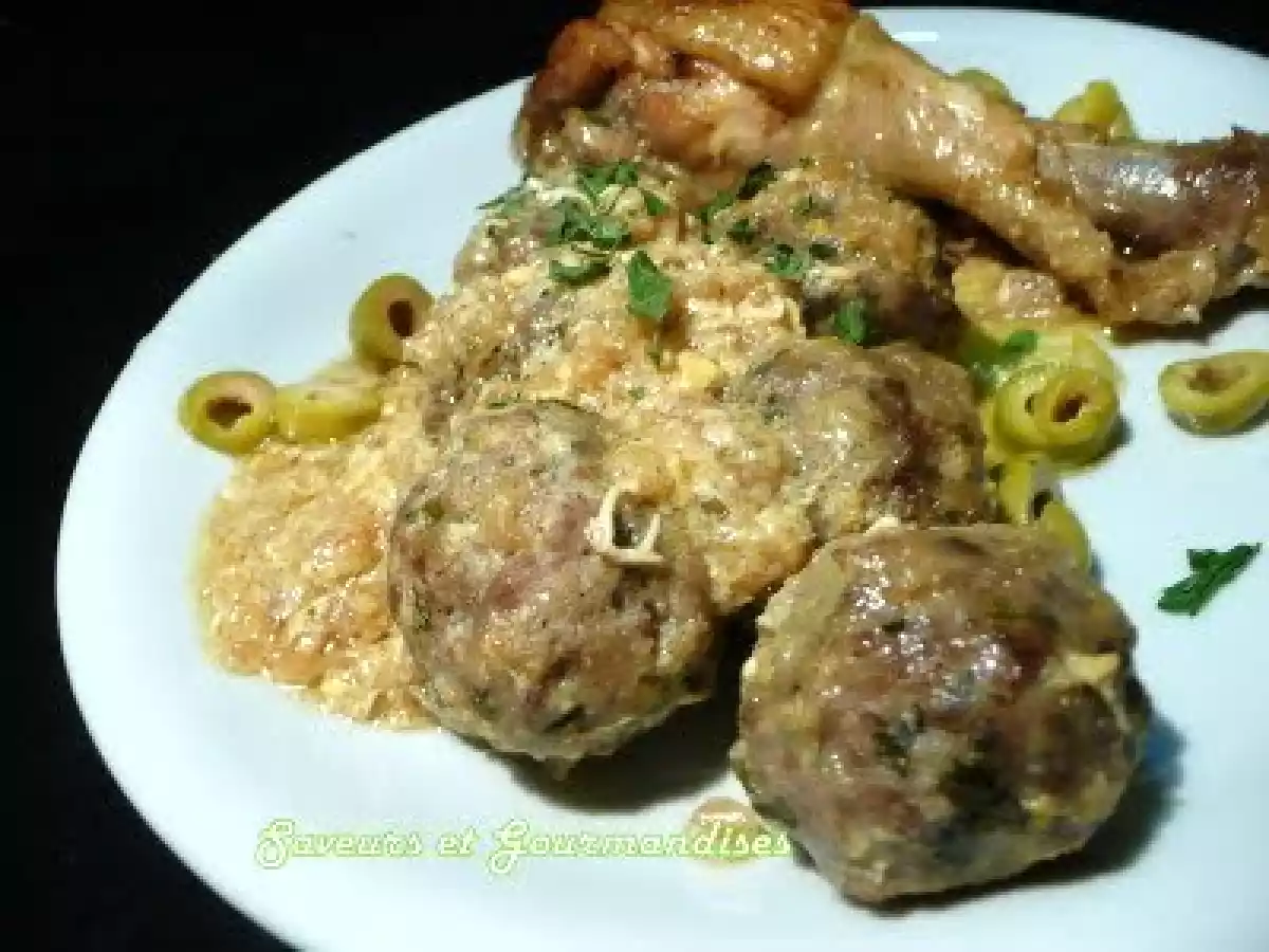 Tajine de poulet et boulettes surprise - photo 2