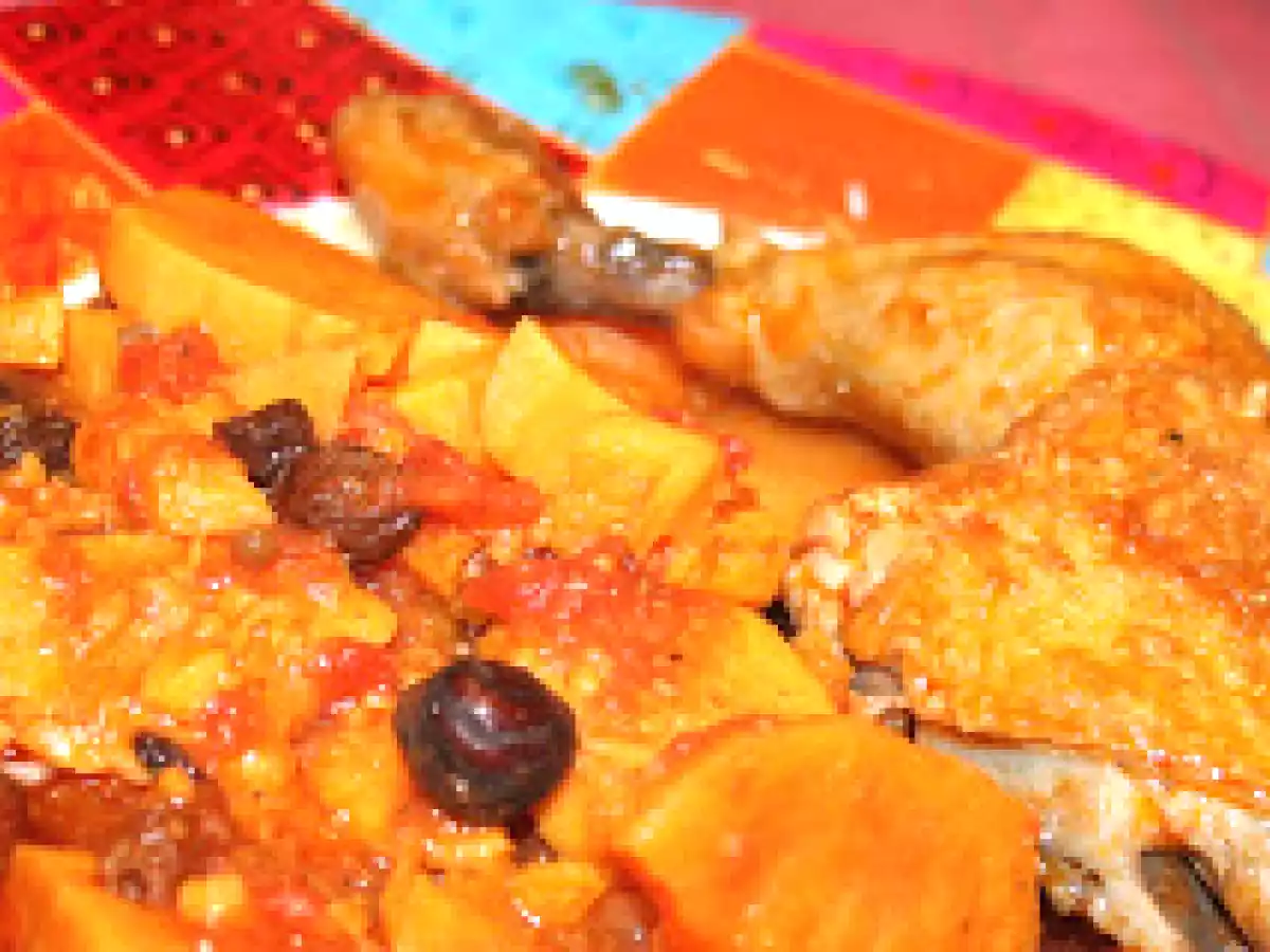 Tajine de poulet et patates douces - photo 2