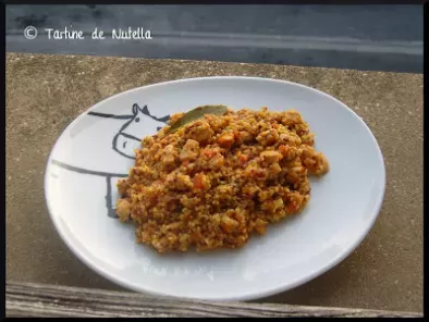 Tajine de quinoa bicolore, boulghlour au poulet et tomate epicé - photo 2