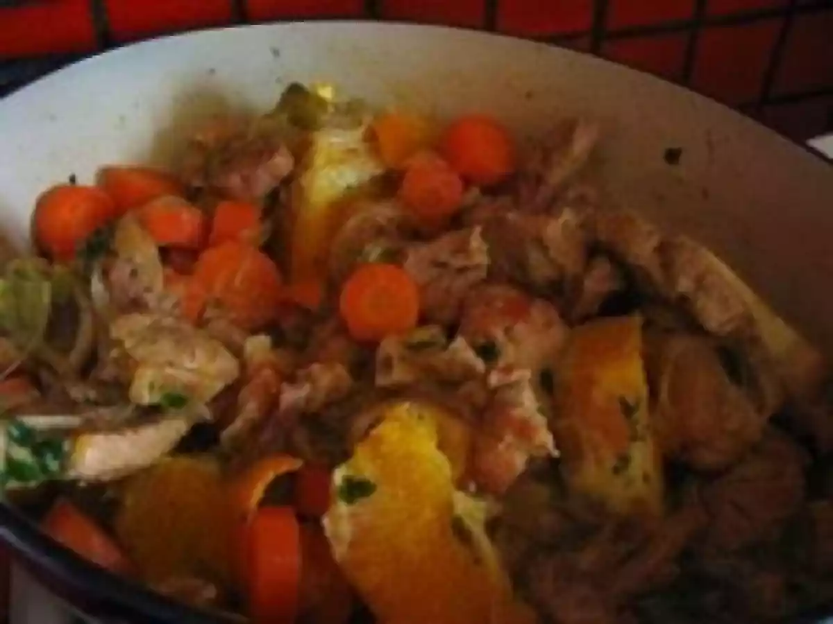 Tajine de veau à l'orange et aux carottes
