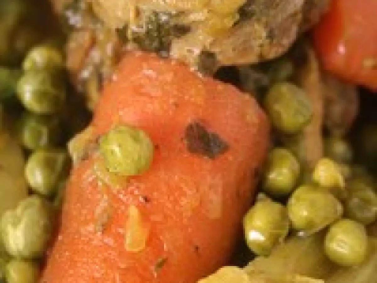 Tajine de veau aux fenouil, carottes et petits pois - photo 2