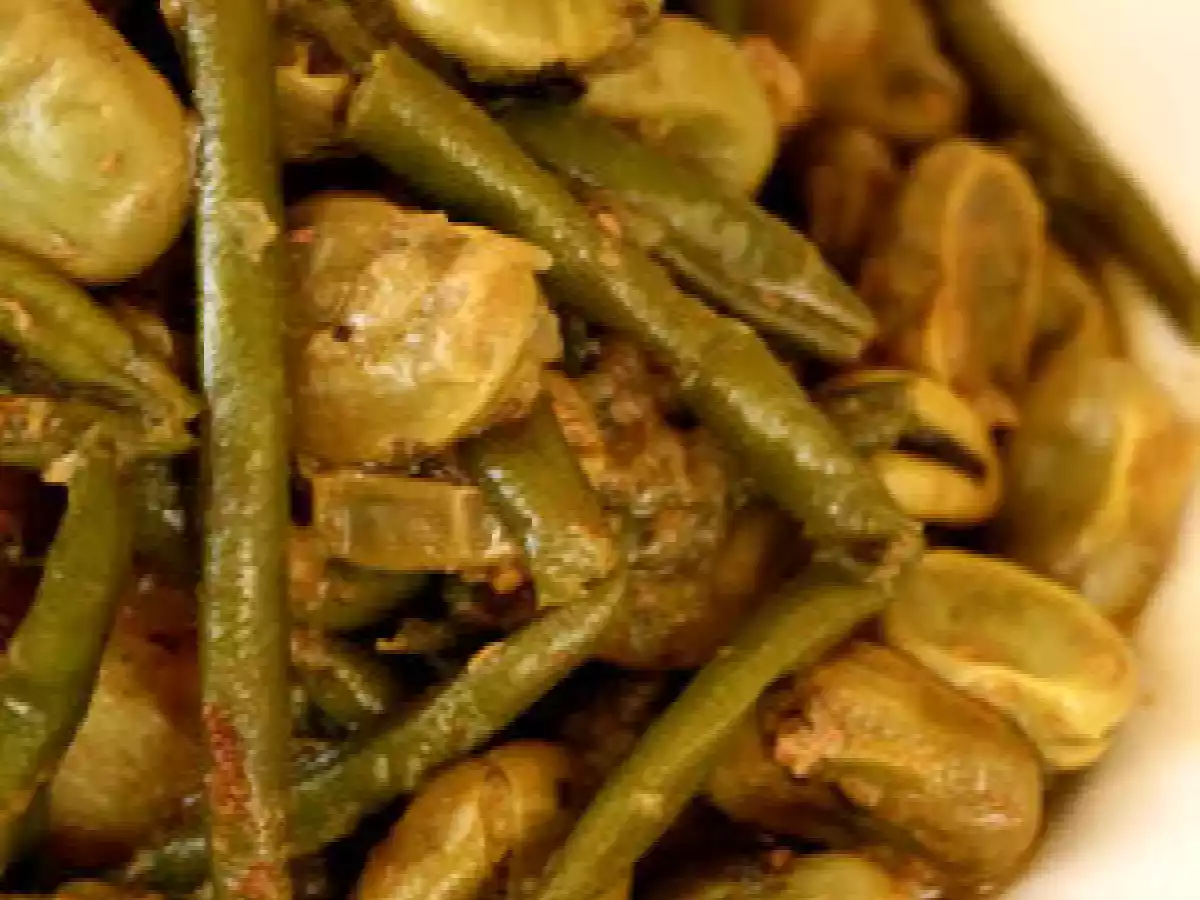 Tajine de veau aux fèves et haricots verts - photo 3
