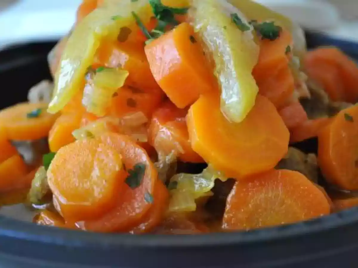 Tajine de Viande aux Carottes et citron confit