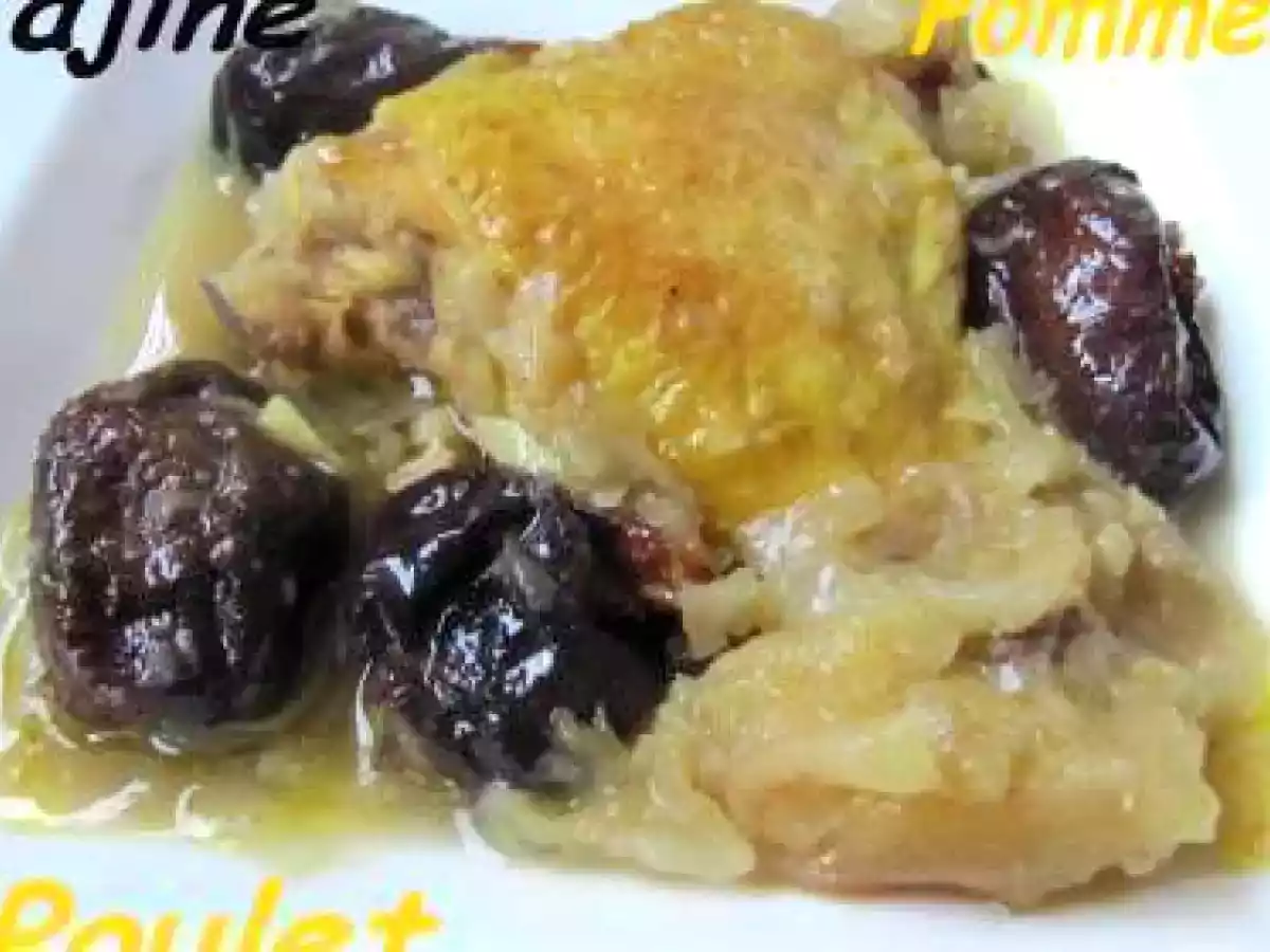 TAJINE POULET AUX PRUNEAUX ET POMMES