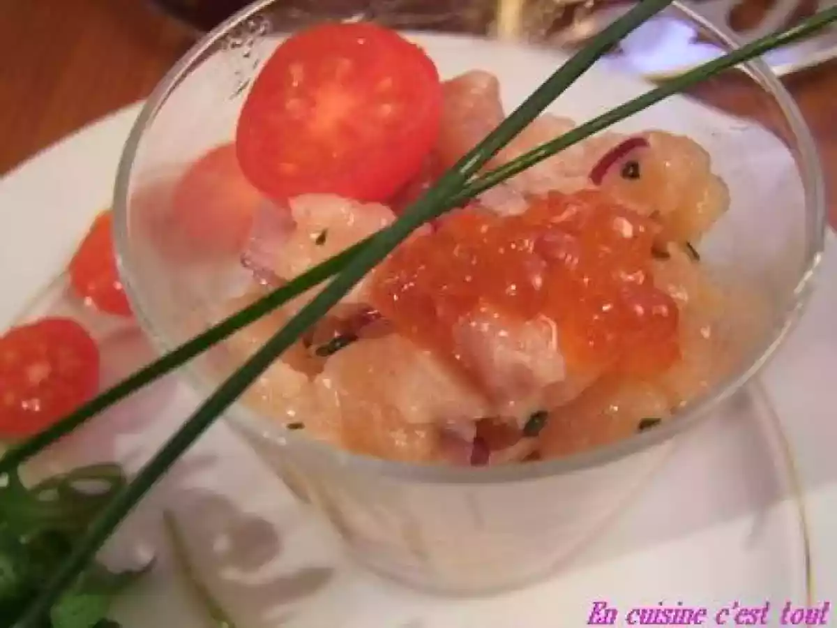 Tartare aux deux saumons et oeufs - photo 2