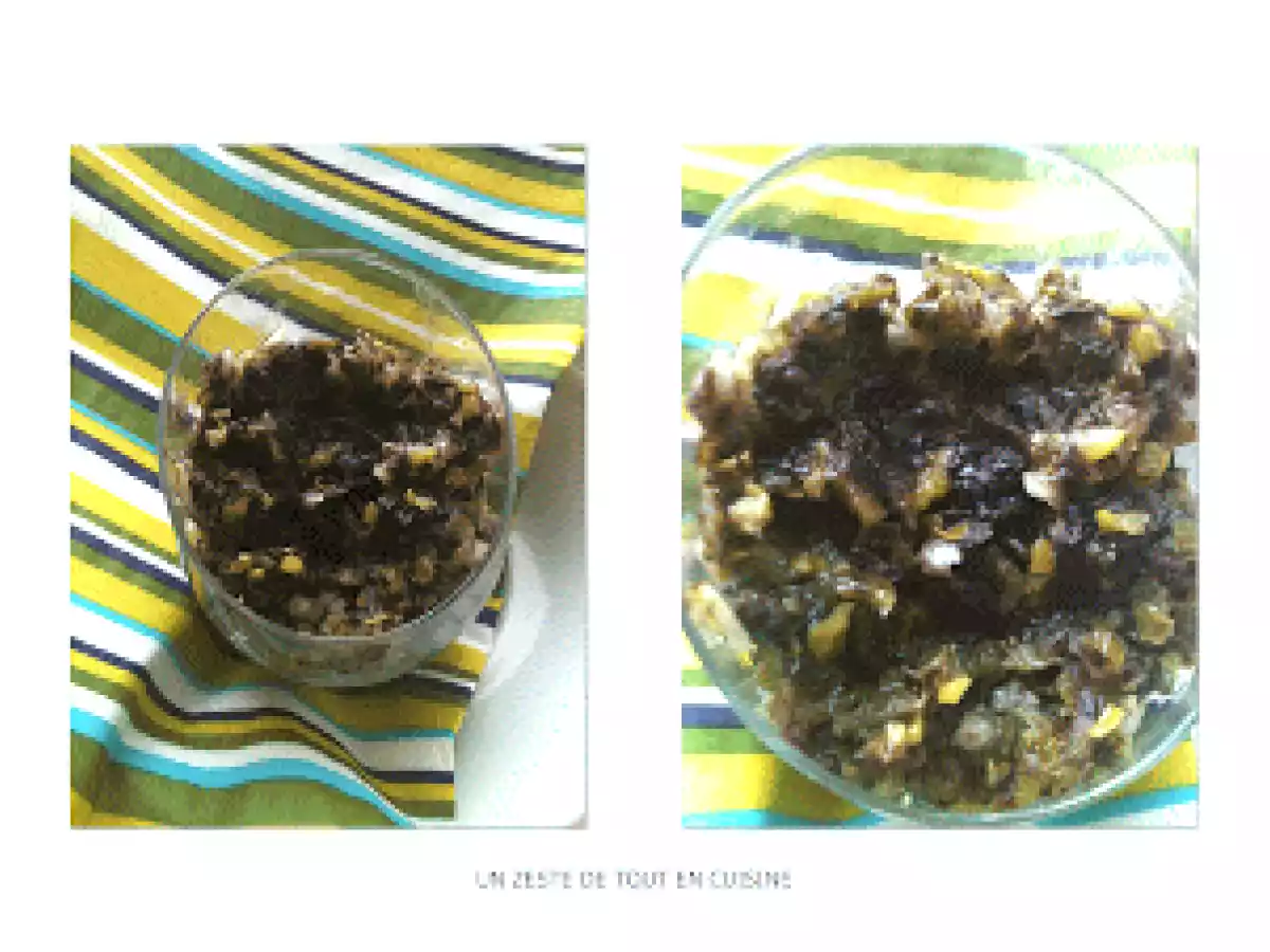 Tartare d'algues marines.Vegan food.