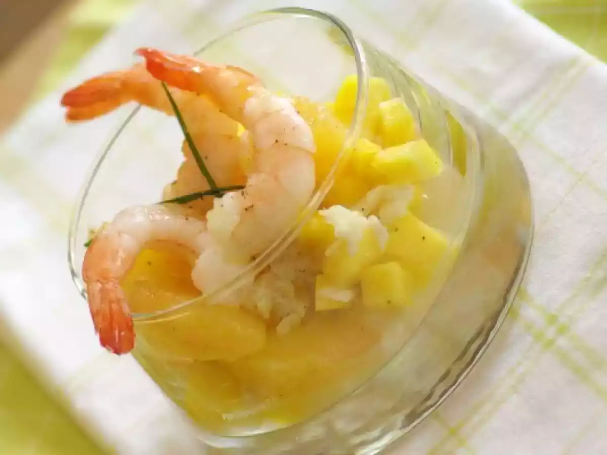 Tartare de cabillaud à la mangue et au pamplemousse