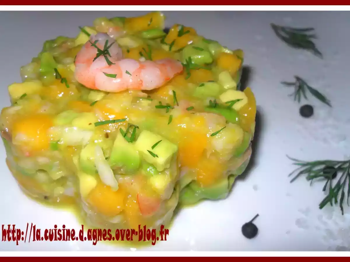 Tartare de crevettes, mangue et avocats - photo 2
