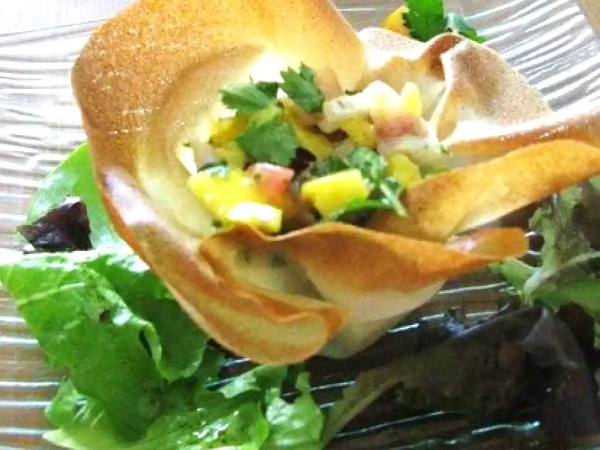 Tartare de daurade et mangue à l'huile de vanille