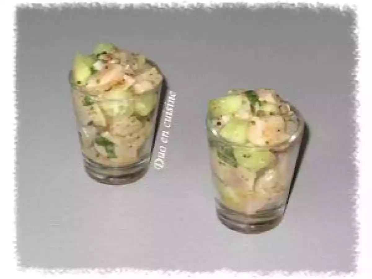 Tartare de dorade au concombre