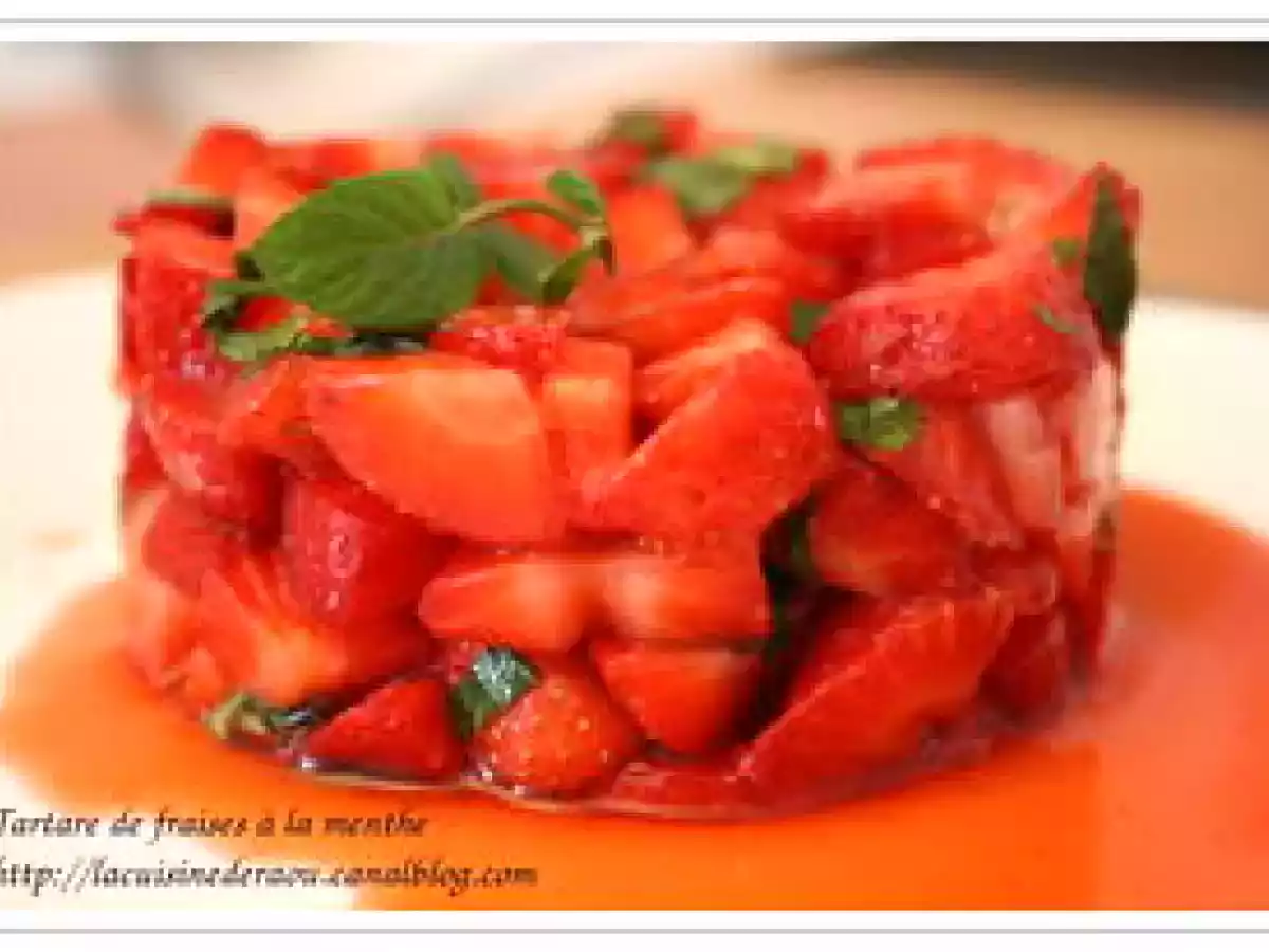 Tartare de fraises à la menthe