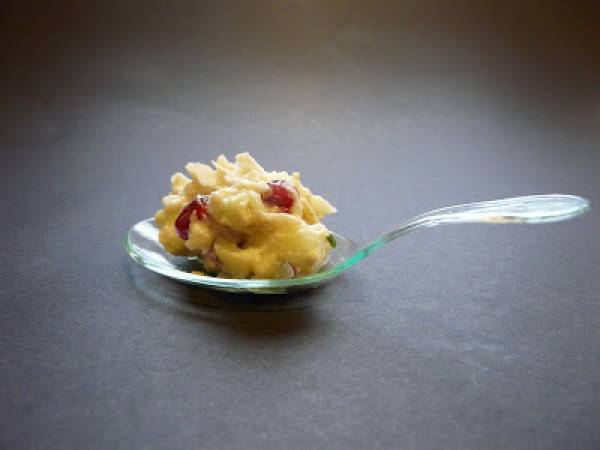 Tartare de picodon aux pommes et grenade