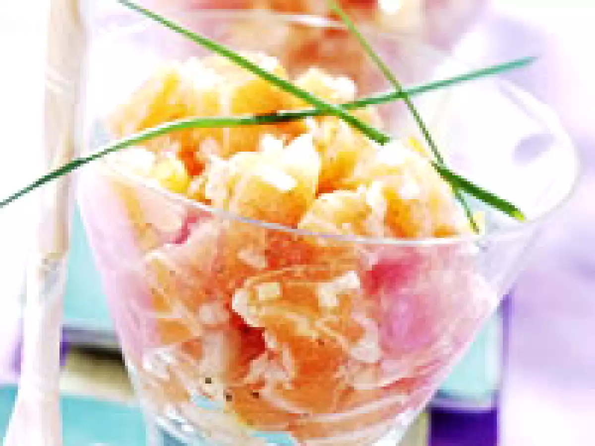 Tartare de saumon à la coriandre