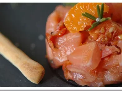 Tartare de saumon, tomates confites et clémentines - photo 4