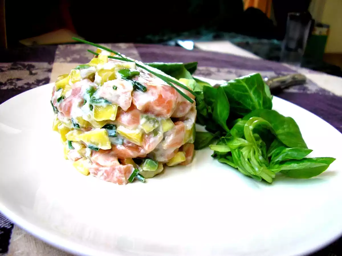 Tartare de saumon/mangue/avocat