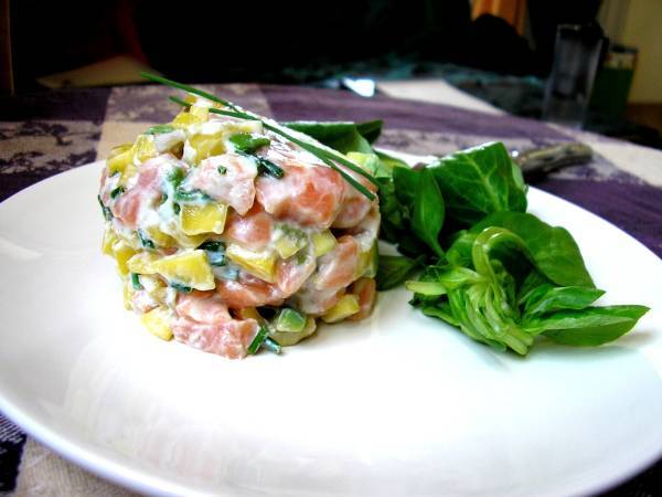 Tartare De Saumon Mangue Avocat Recette Ptitchef