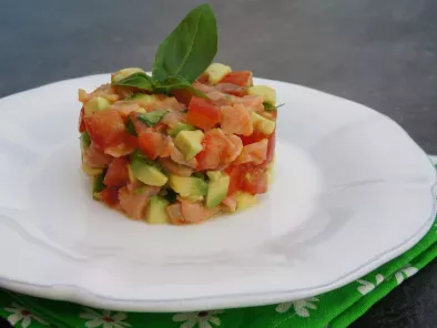 Tartare De Tomates D Avocat Et De Saumon Fume Recette Ptitchef