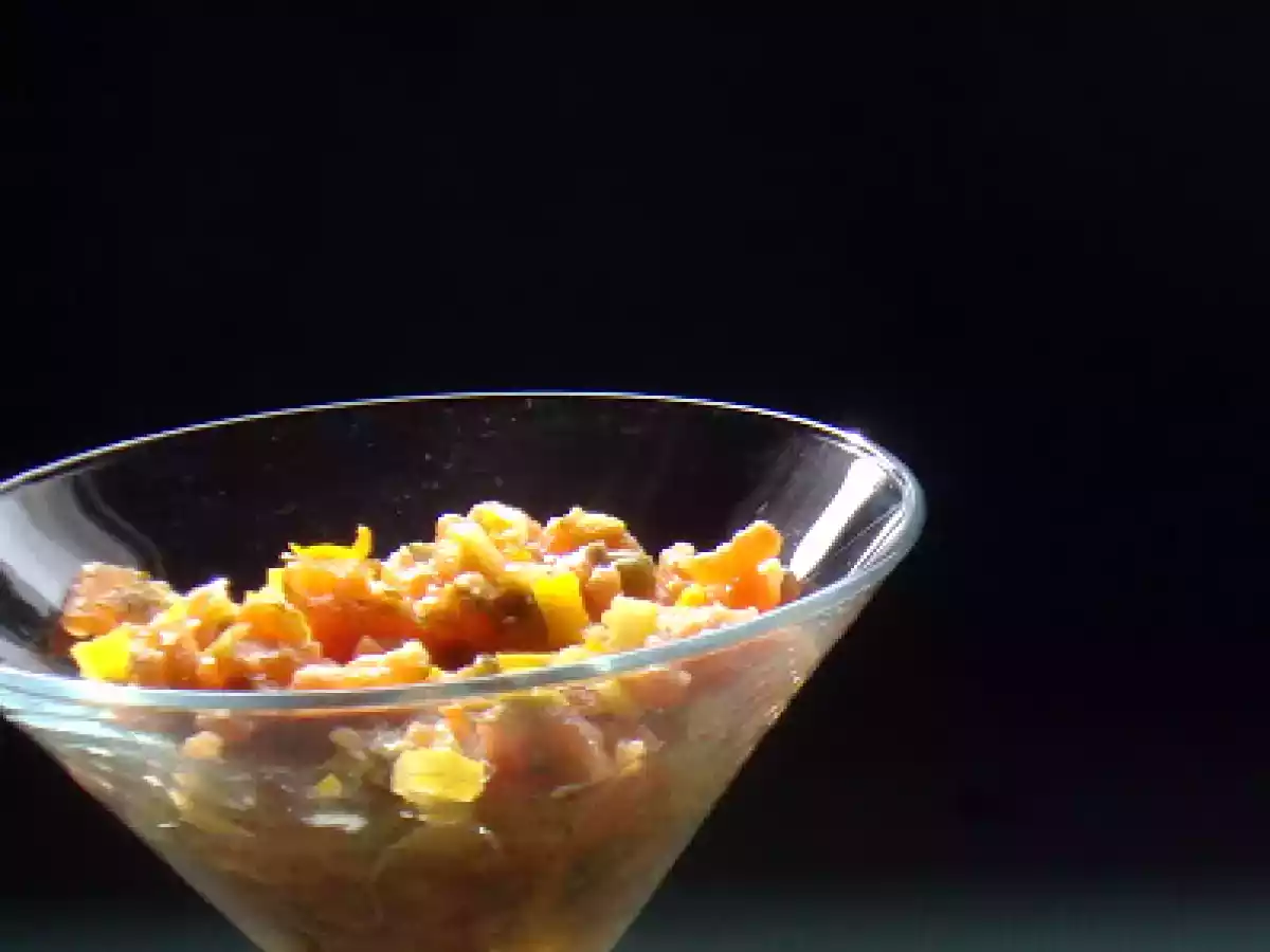 Tartare de truite fumée aux lentilles, vinaigrette aux agrumes - photo 2