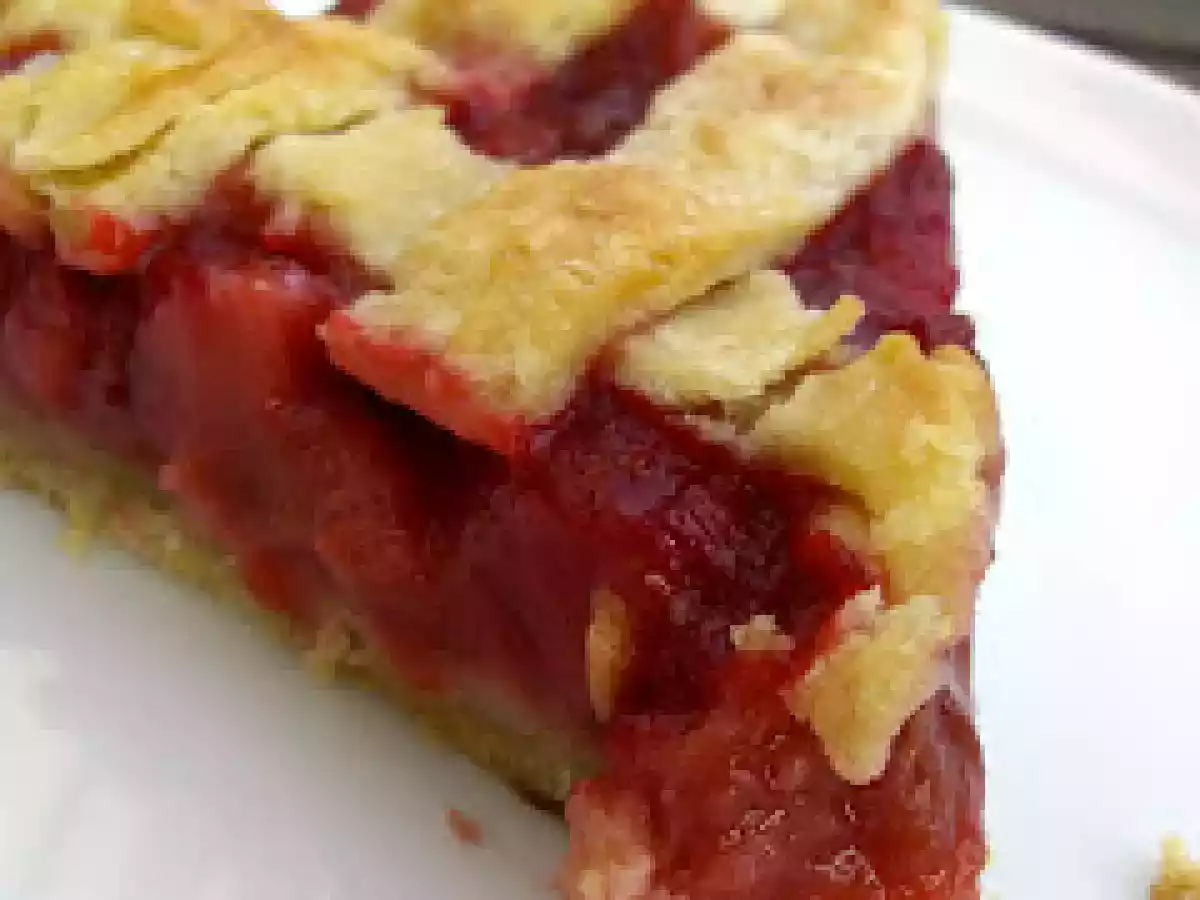 Tarte à croisillons fraise rhubarbe - photo 2