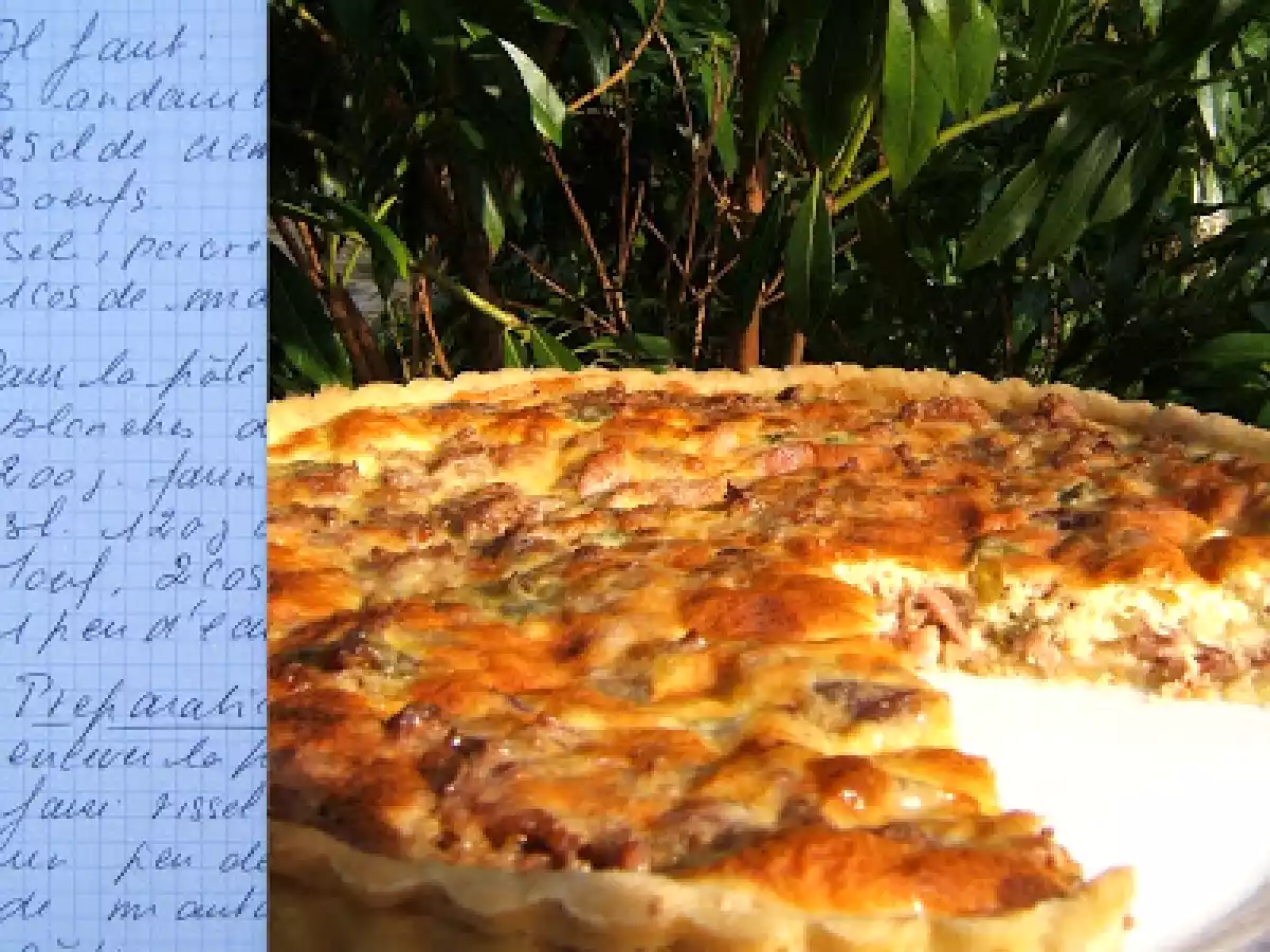 Tarte à l'andouillette et câpres sur une pâte brisée aux graines de moutarde - photo 2