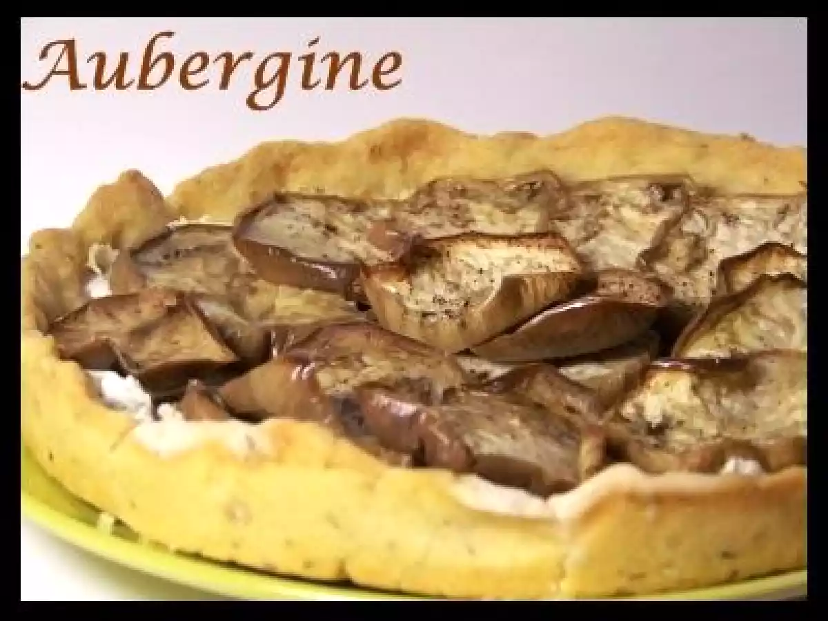 Tarte à l'aubergine blanche poivrée