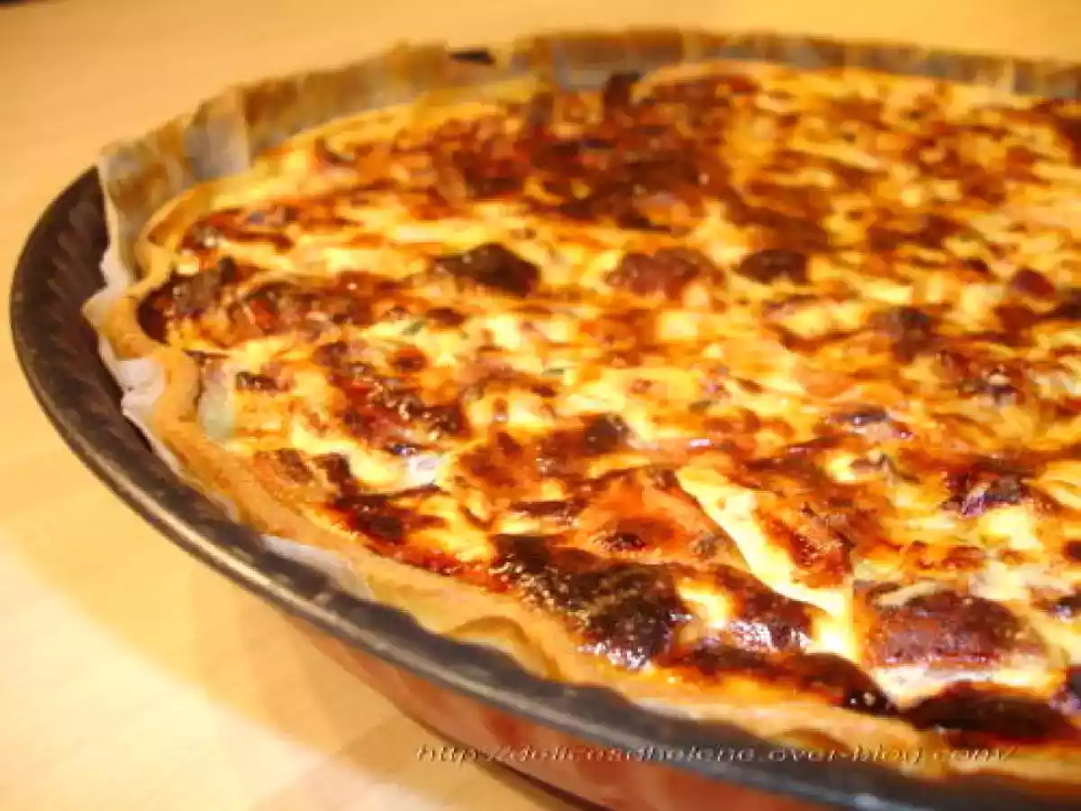 TARTE A L'ITALIENNE AU JAMBON SERRANO ET BASILIC - photo 2