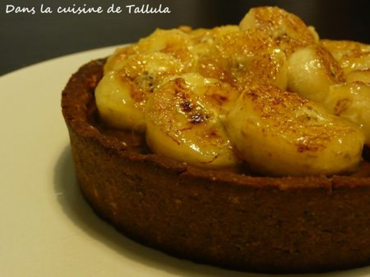 Tarte A La Banane Ganache Au Chocolat Et Fromage Blanc Recette Ptitchef