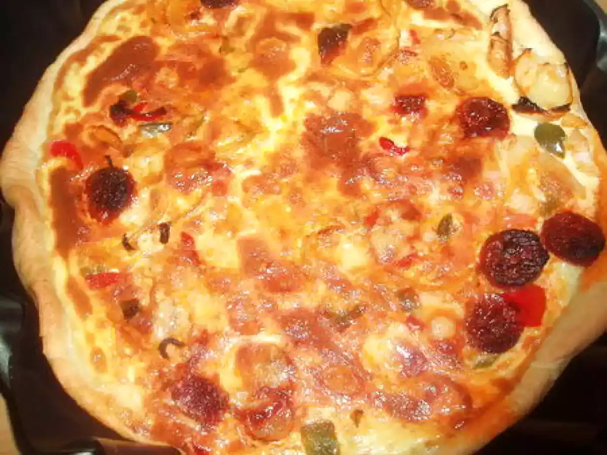 Tarte à la cancoillotte et au chorizo