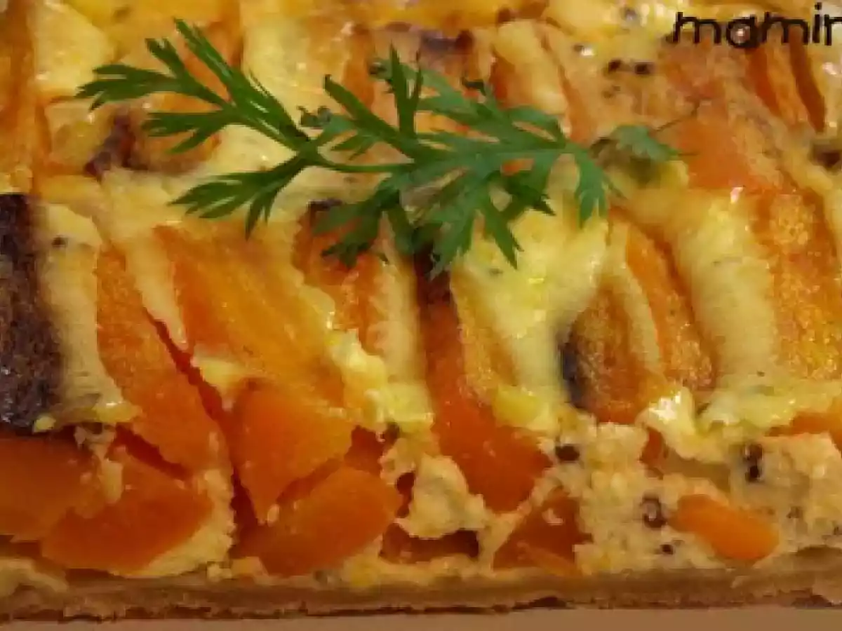 Tarte à la carotte et moutarde à l'ancienne