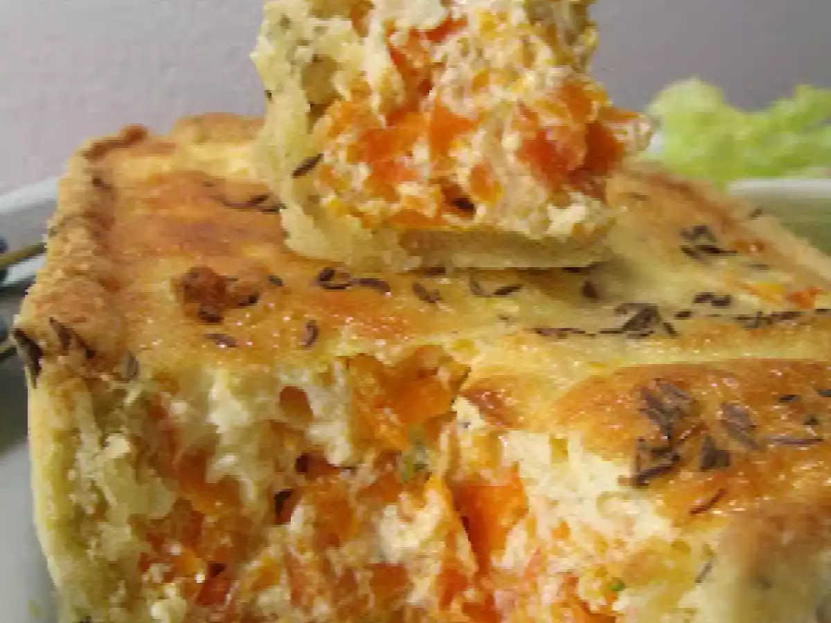 Tarte à la carotte, ricotta & cumin pour une belle endormie...