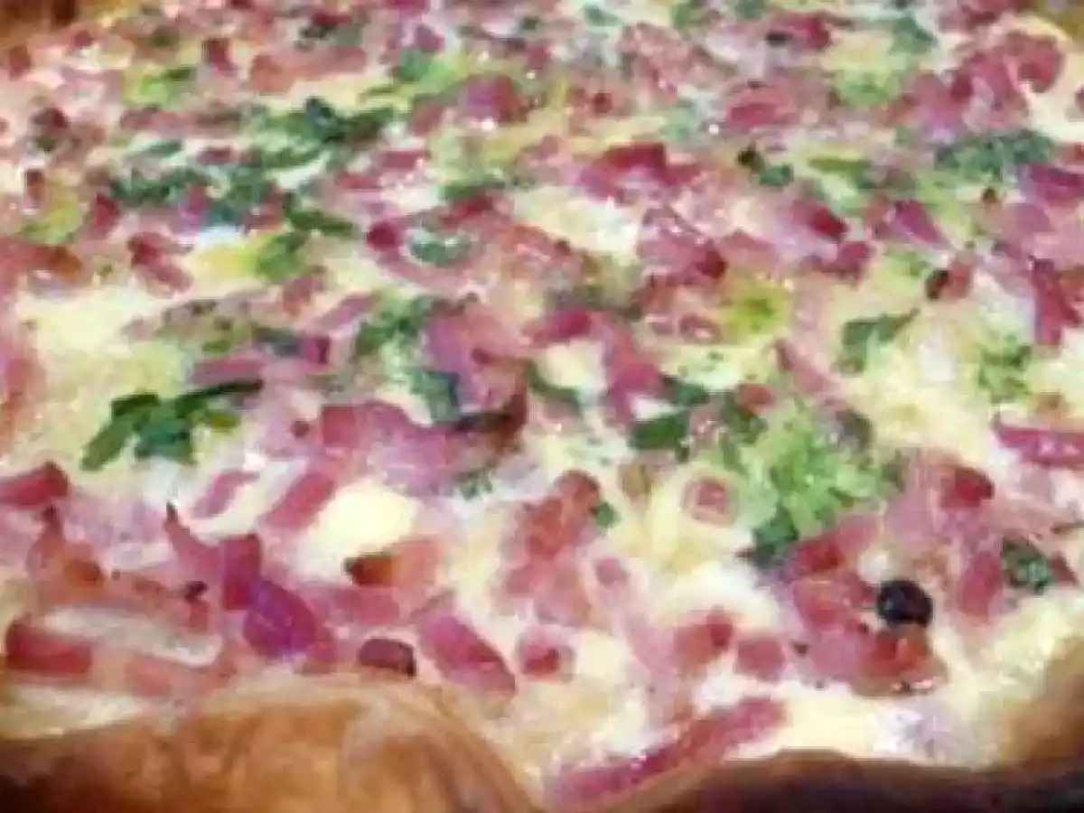 Tarte à la choucroute et aux lardons fumés