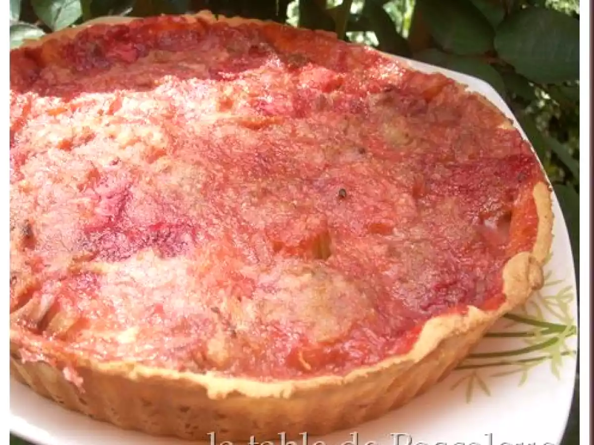 Tarte à la compote de fraises et rhubarbe - photo 2