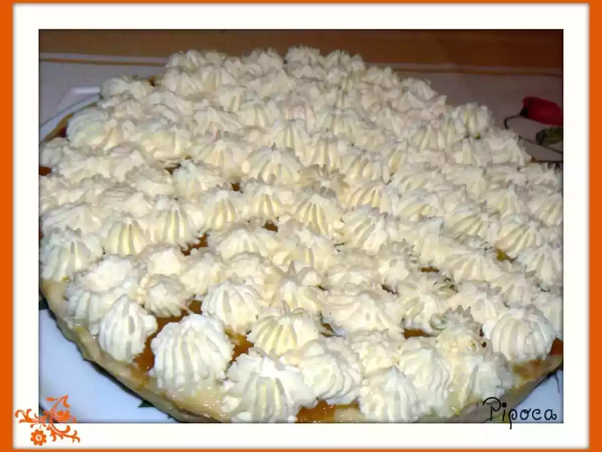 Tarte à la compotée d'abricots et mousse au chocolat blanc - photo 2