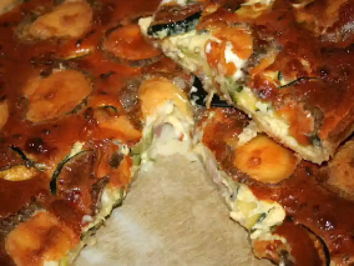 TARTE A LA COURGETTE ET AU SAINTE MAURE