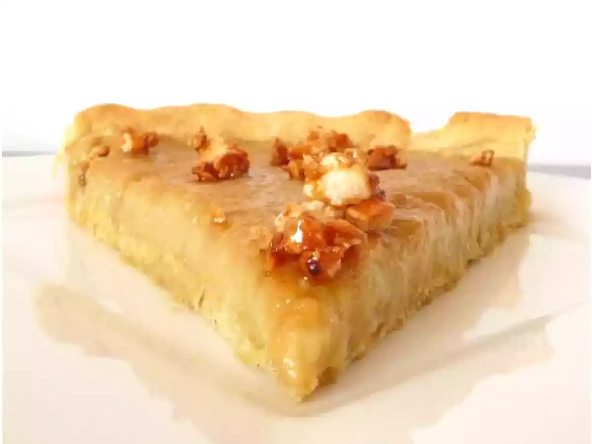 Tarte à la crème de rhubarbe, pâte sablée épicée