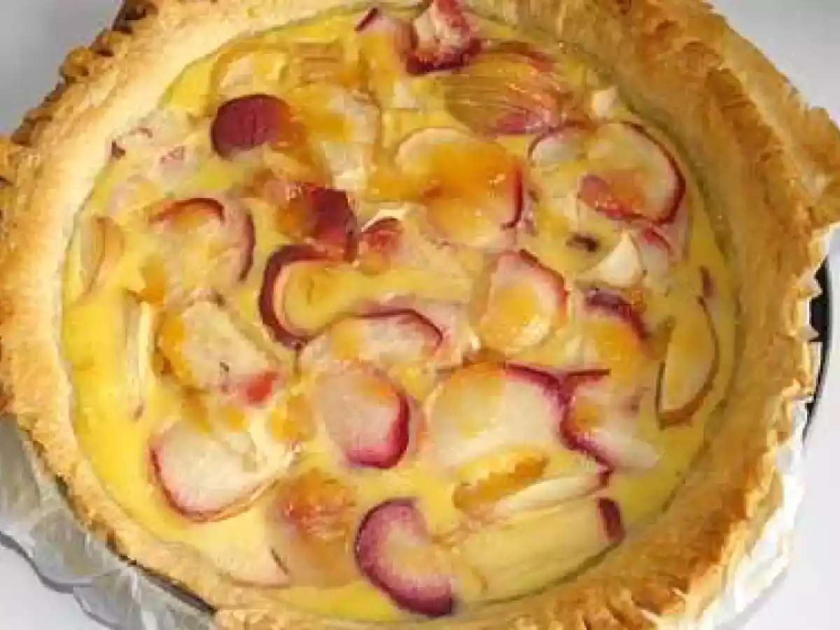 Tarte à la nectarine et à la confiture de melon