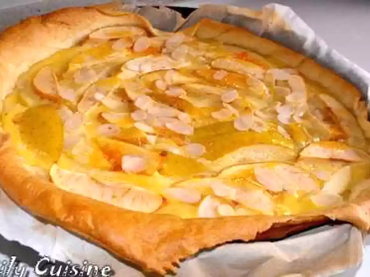 Tarte à la pomme et à la confiture de melon